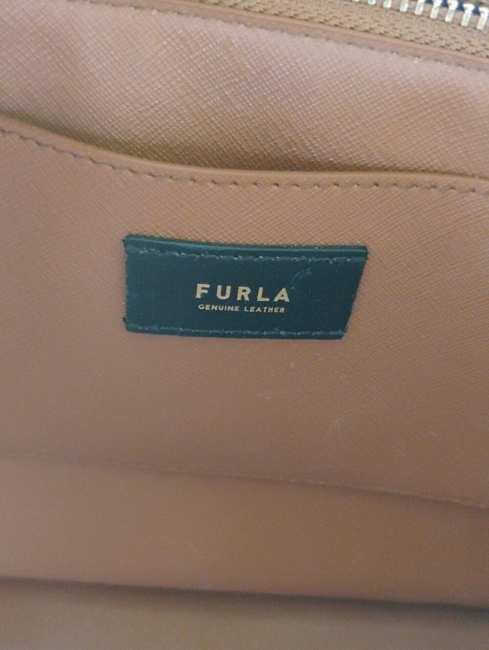 Furla Black Leather 3 Compartment Tote with Gold Charm No Callouts - Picture 14 of 14